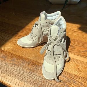 Wedge, platform sneakers, lightly used